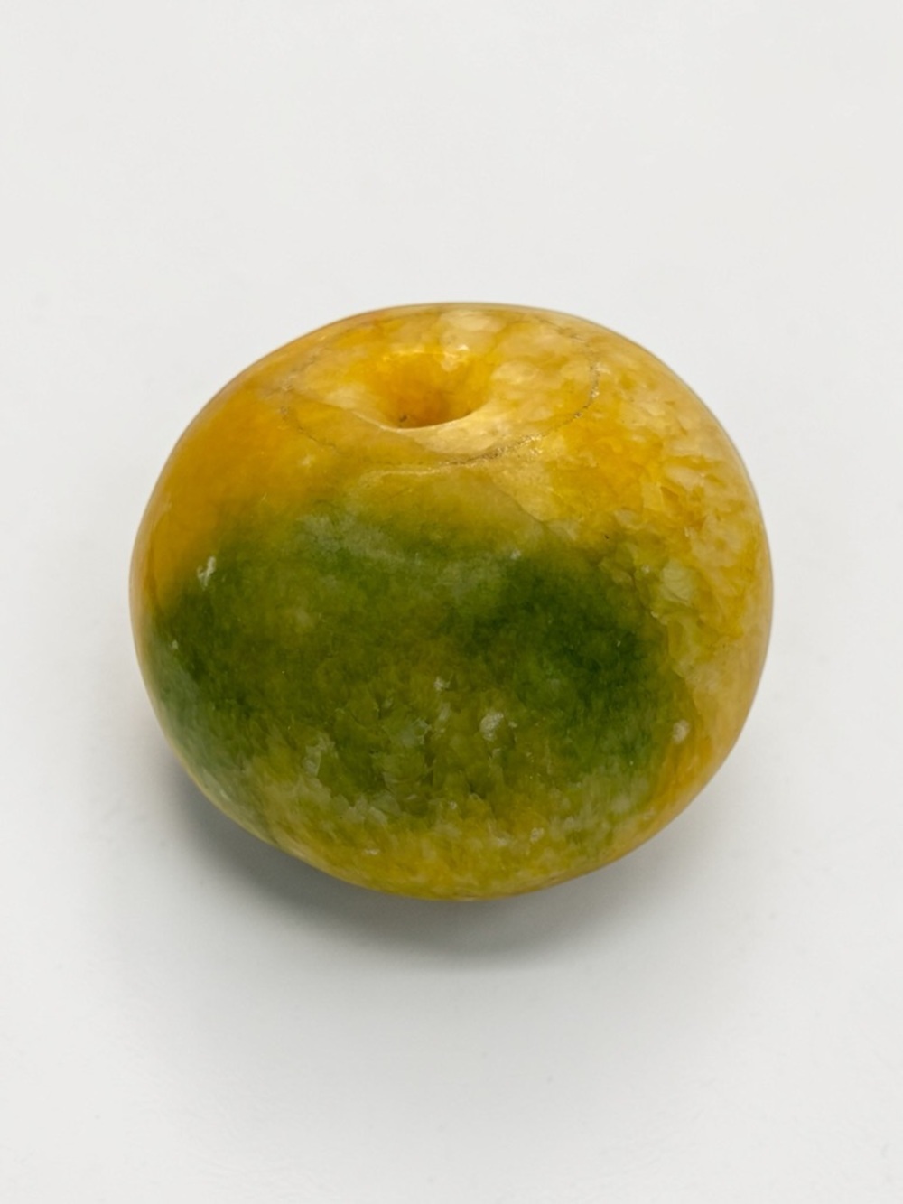 Vintage Italian Alabaster Carved Stone Decorative Fruit Green Yellow 2 3/4" - Picture 3 of 11